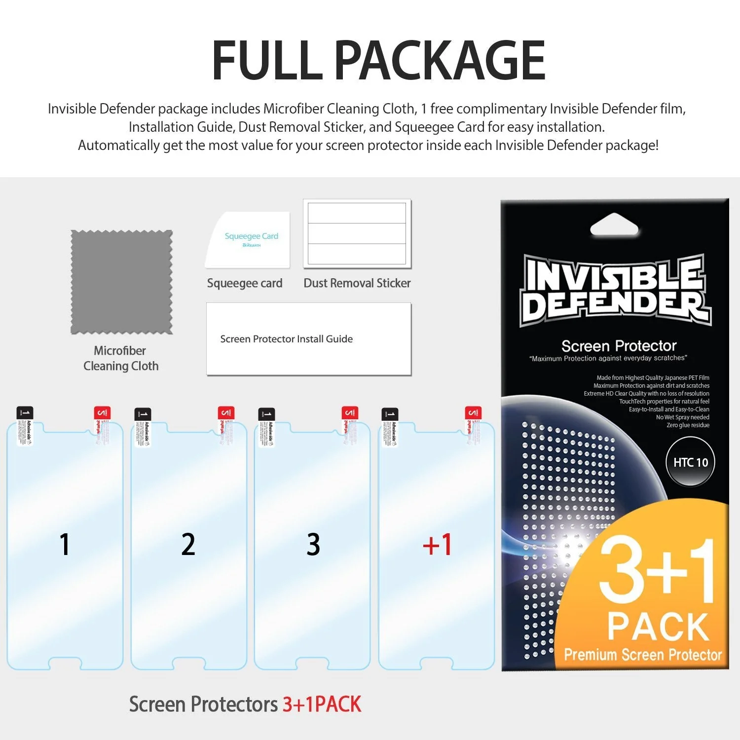 HTC 10 Screen Protector | Invisible Defender - Image 8