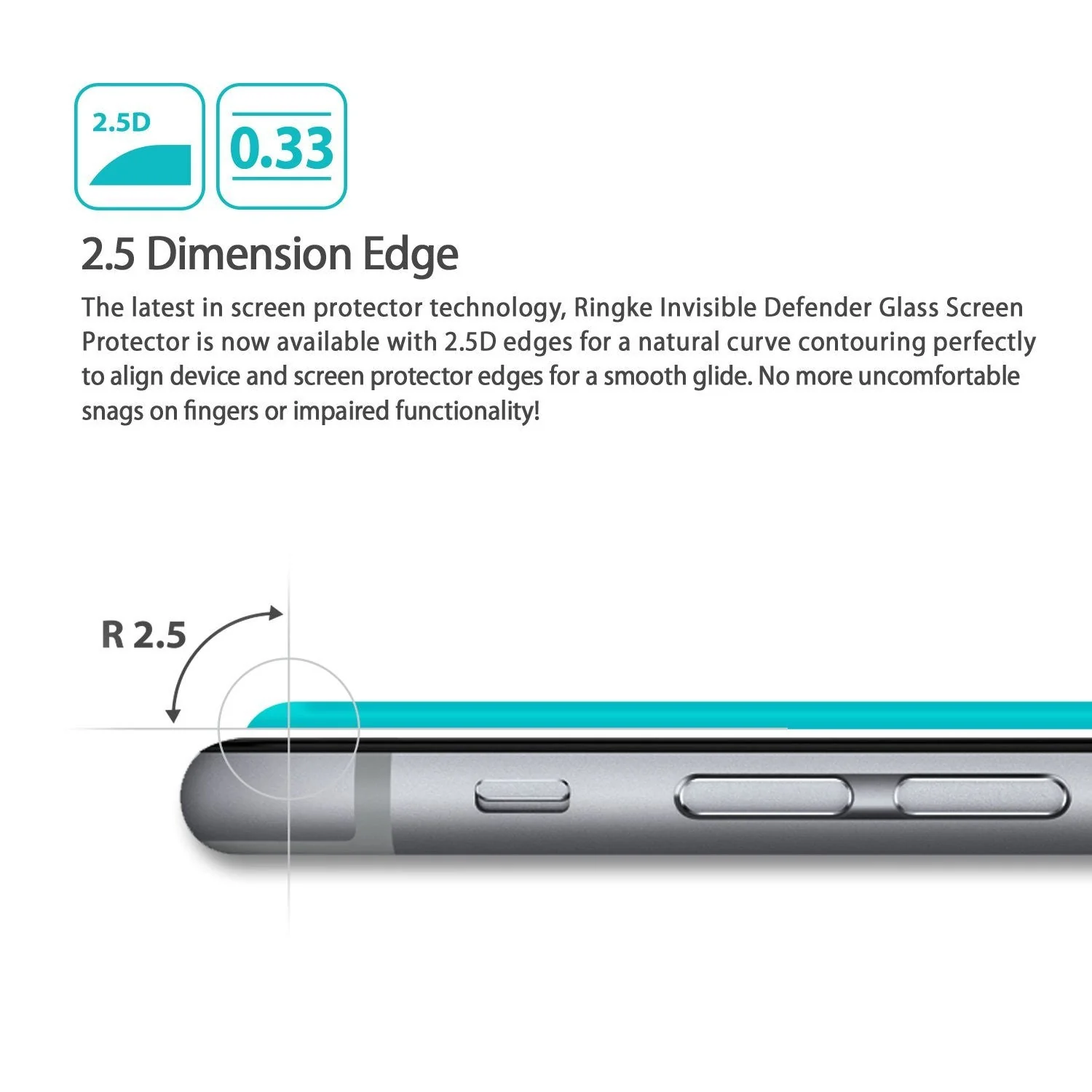 HTC One A9 Screen Protector | Invisible Defender Glass - Image 3