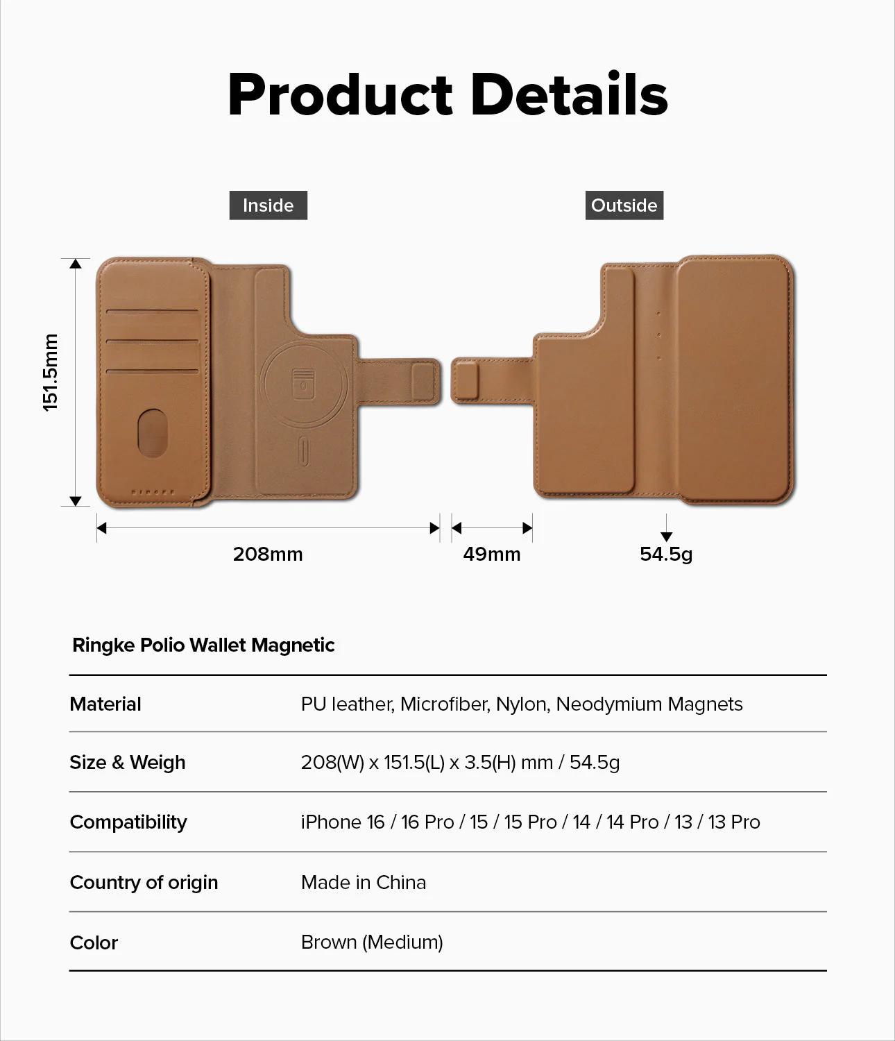 iPhone & Pro MagSafe Cover | Folio Wallet Magnetic - Image 28