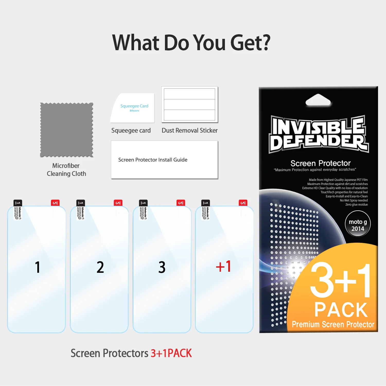 Moto G 2014 Screen Protector | Invisible Defender - Image 3
