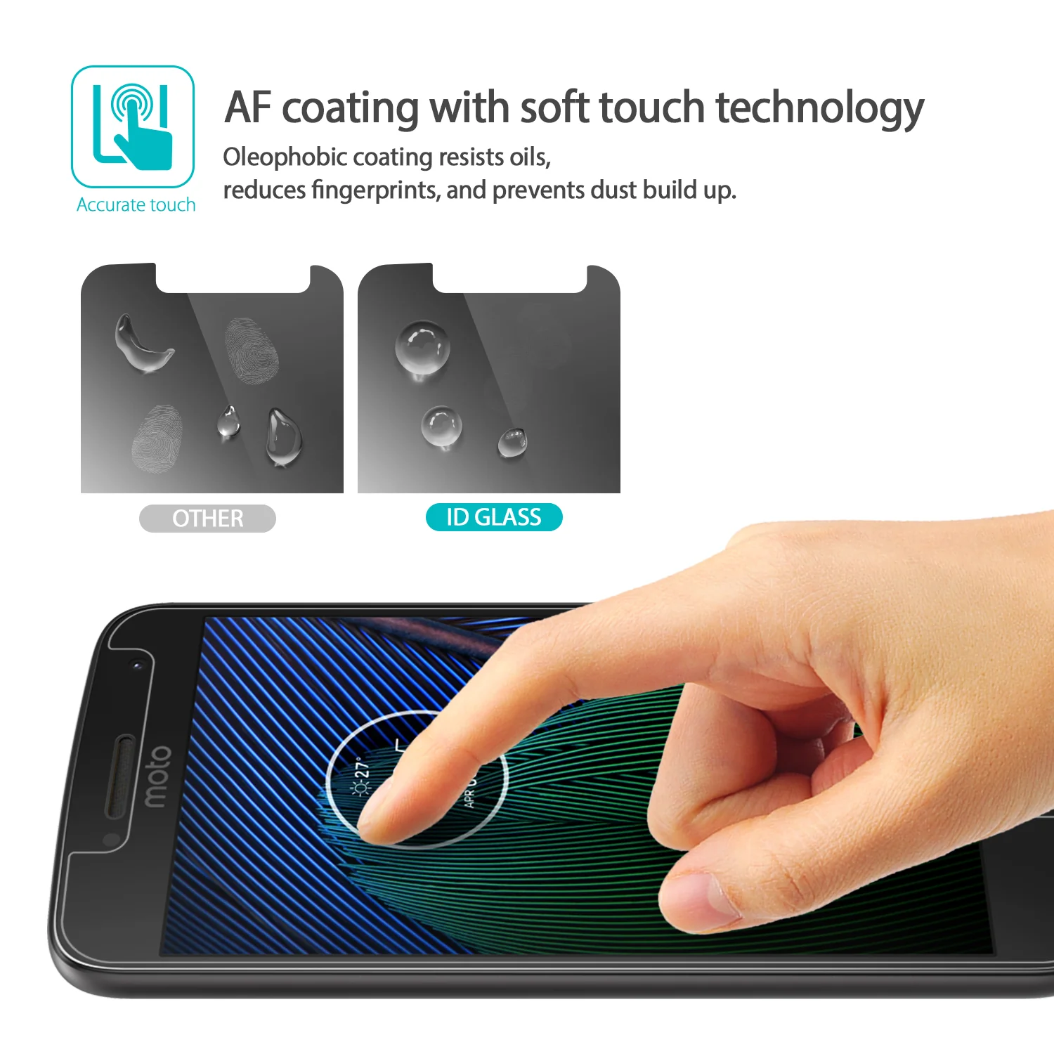 Moto G5 Plus Screen Protector | Invisible Defender Glass [2P] - Image 8