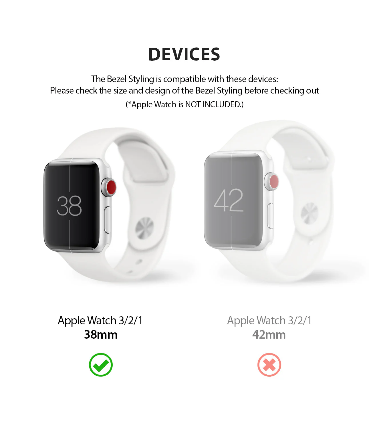 Apple Watch Series 3 / 2 / 1 (38mm) | Premium Bezel Styling O - Image 3