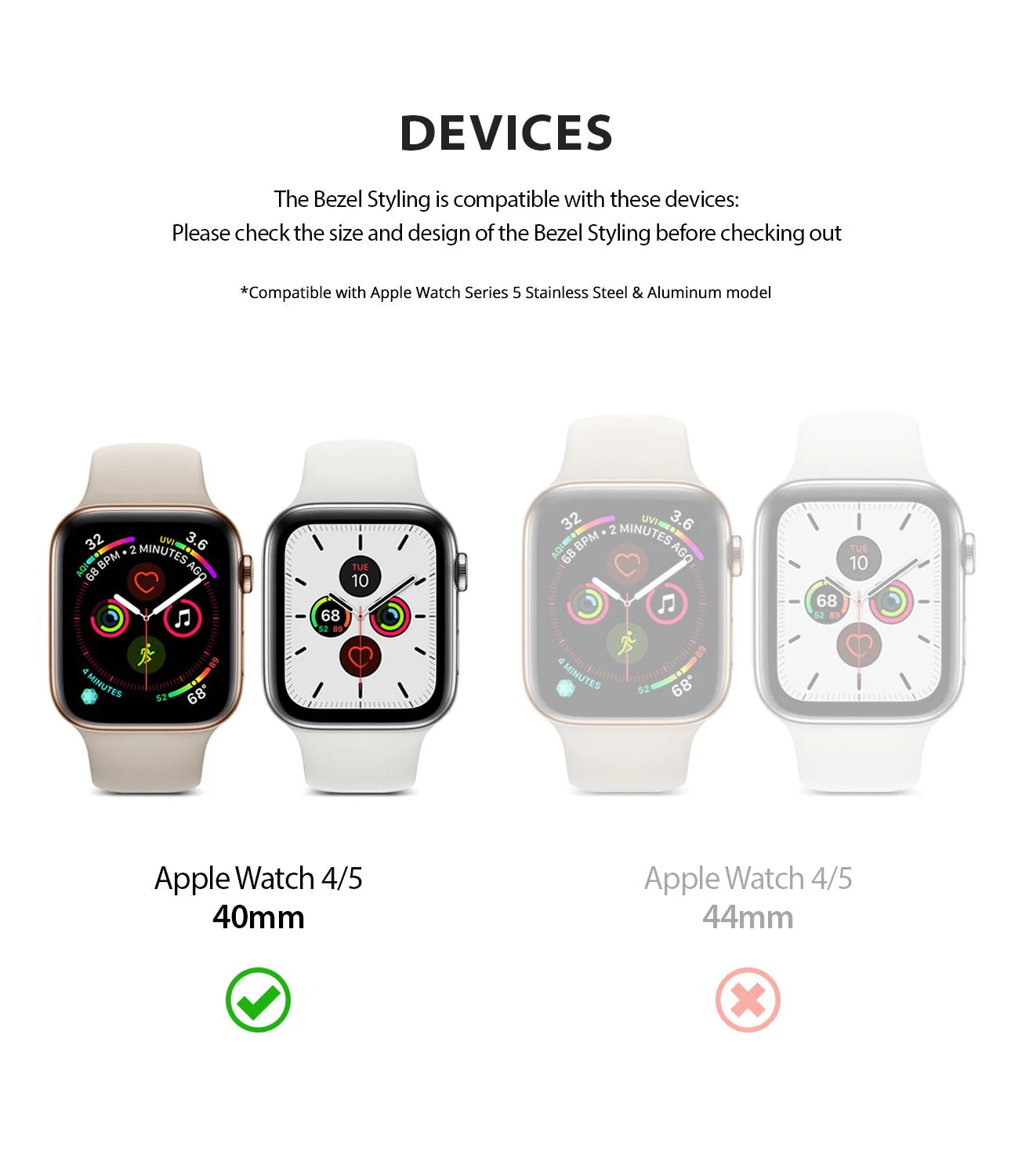 Apple Watch Series 6 / 5 / 4 / SE (40mm) | Bezel Styling - Image 68